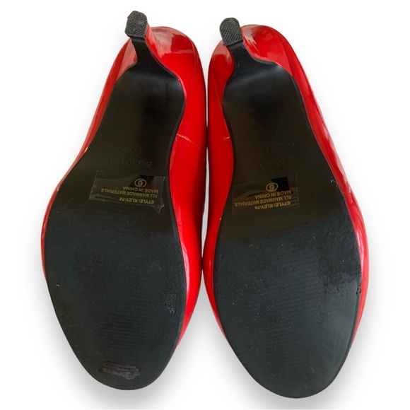 DELICACY RED PLATFORM HEELS/PUMPS. WOMEN’S SIZE 6 - Picture 5 of 5